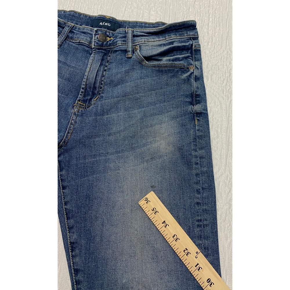 Aero Athletic Skinny Jeans Men's 28x30 Blue‎ Denim Stretch Made in Pakistan - Picture 3 of 11